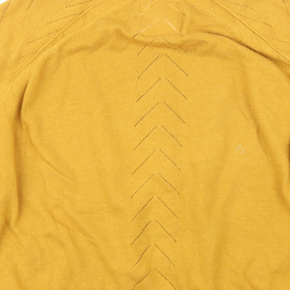 Mantaray Womens Yellow  Knit Cardigan Jumper Size 20