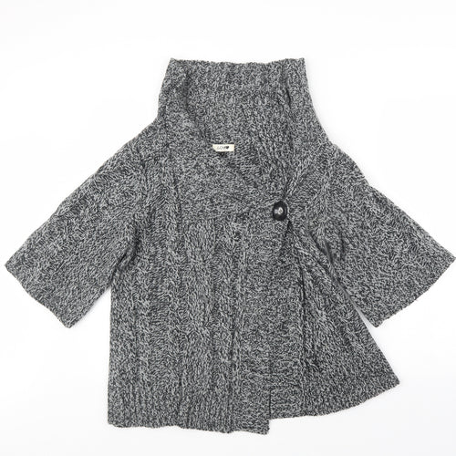 Love Knitwear Womens Grey  Knit Cardigan Jumper Size M