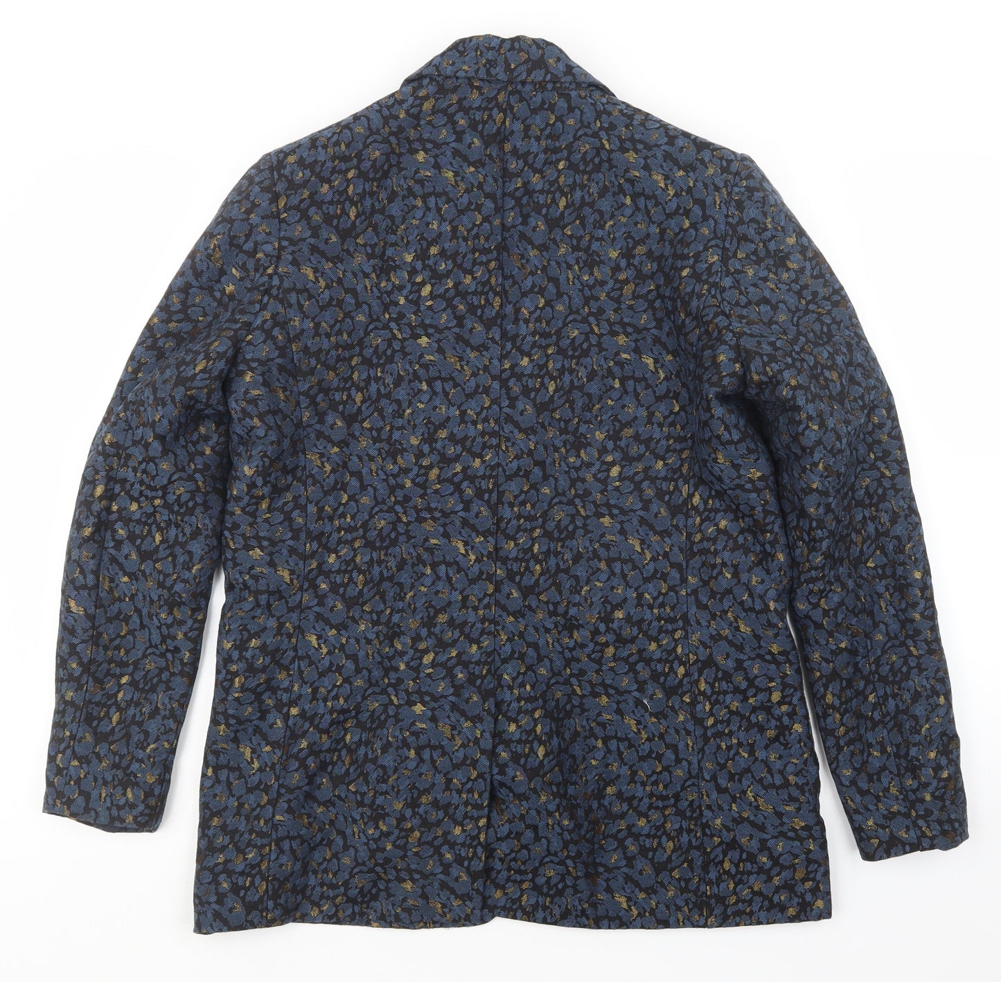 NEXT Womens Blue Geometric  Jacket Blazer Size 12