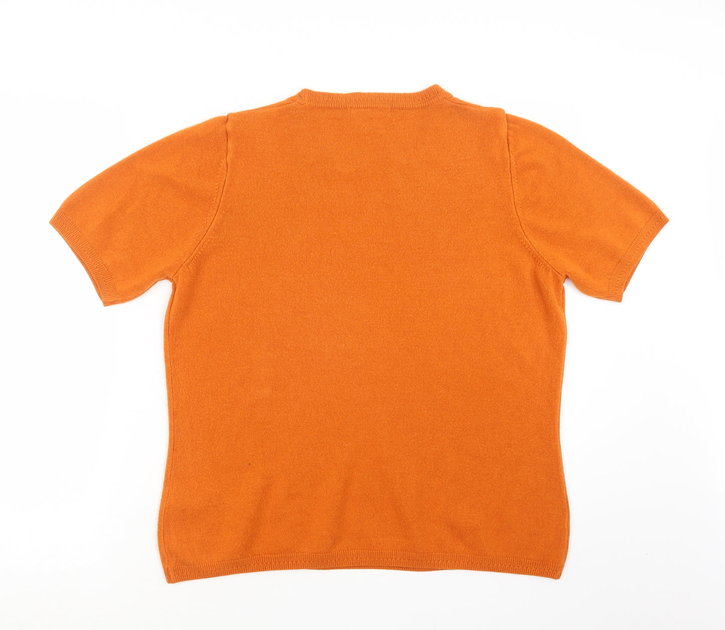 Marks and Spencer Womens Orange  Knit Pullover Jumper Size 16