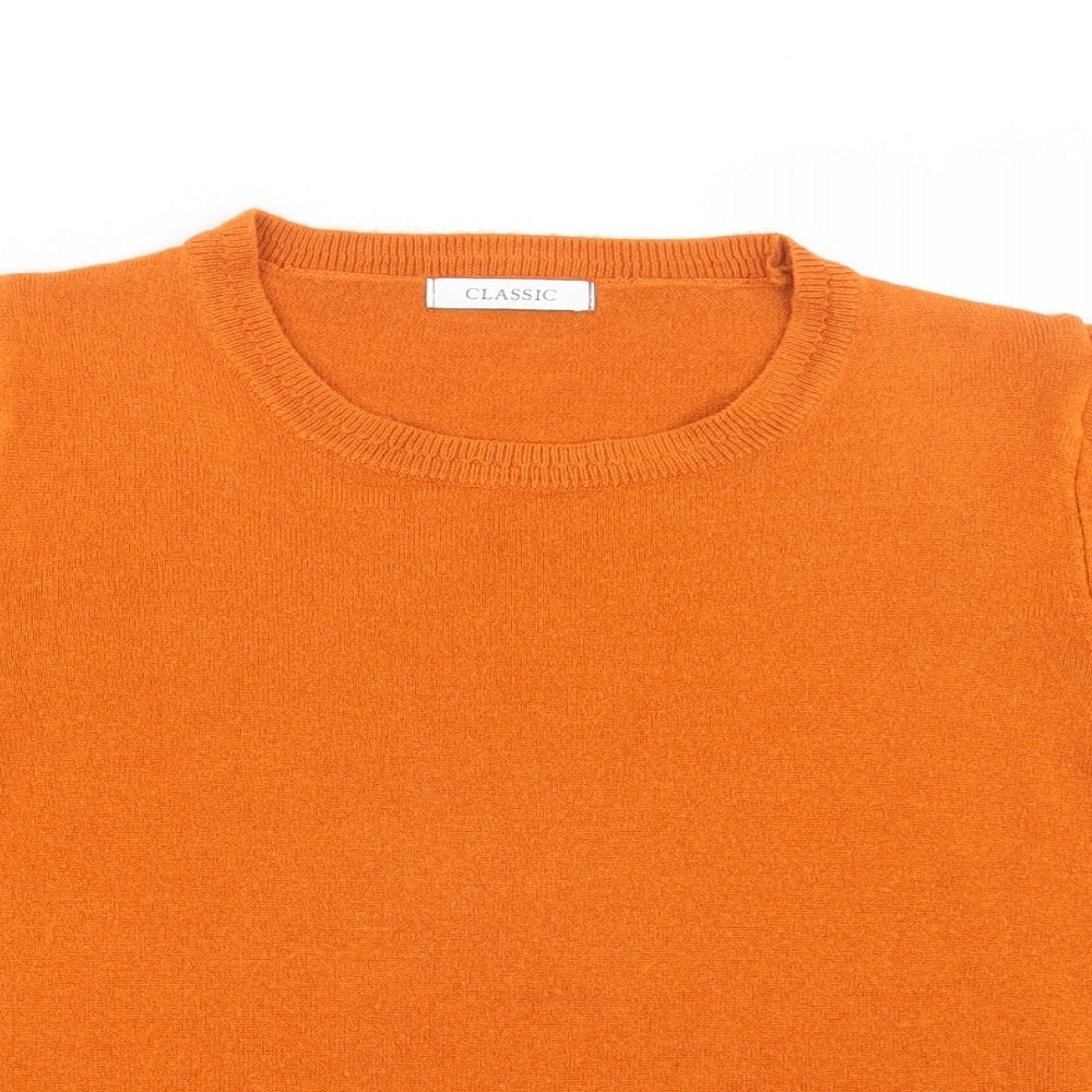 Marks and Spencer Womens Orange  Knit Pullover Jumper Size 16