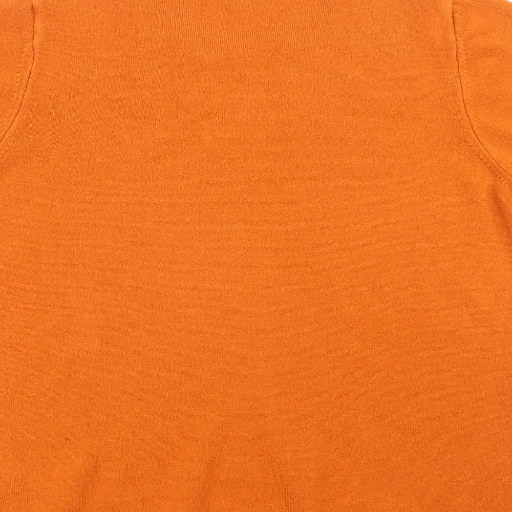 Marks and Spencer Womens Orange  Knit Pullover Jumper Size 16