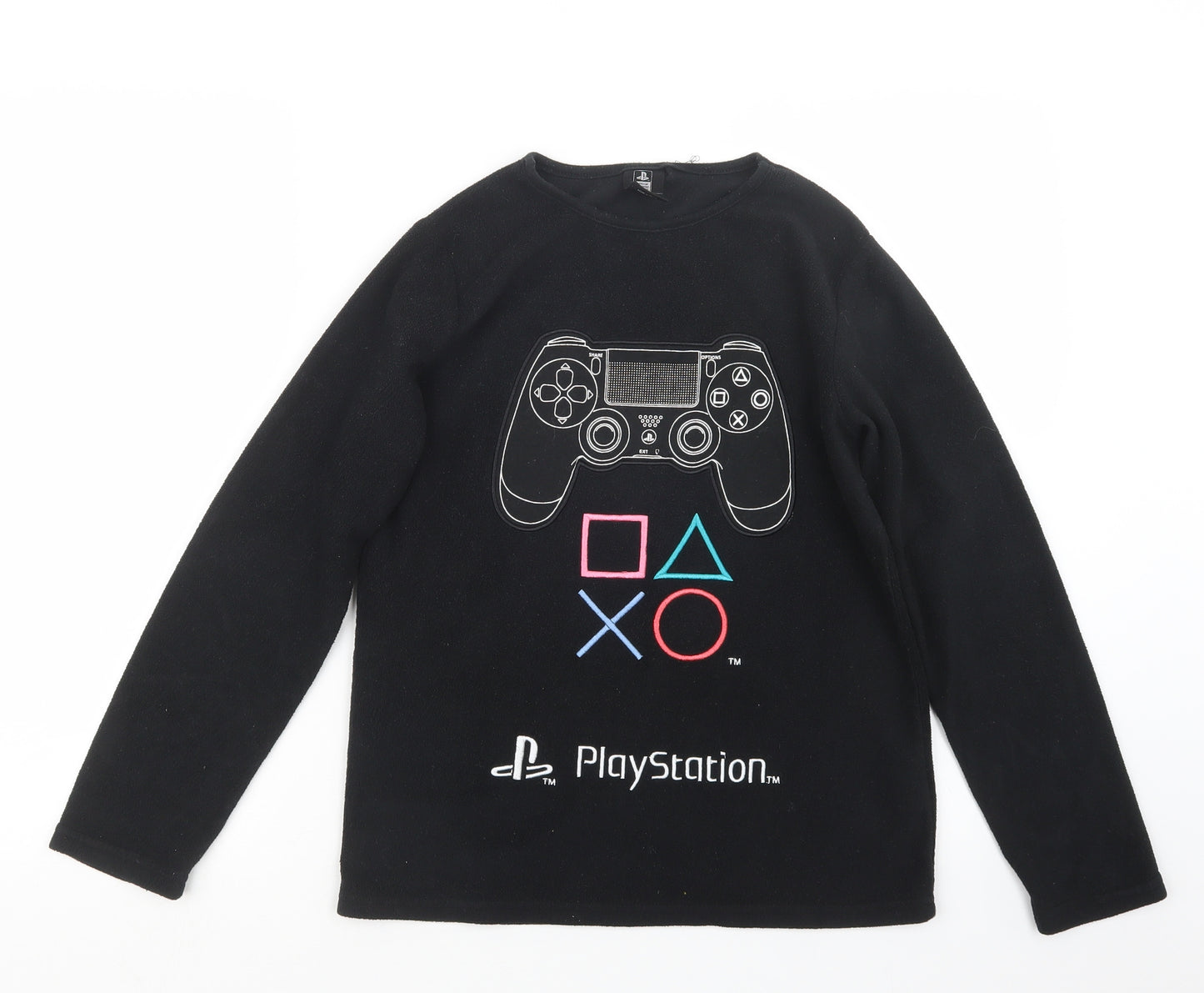 Primark Boys Black Geometric   Pyjama Top Size 12-13 Years  - Play Station