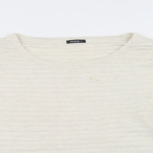 Roman Womens Beige   Pullover Jumper Size 18