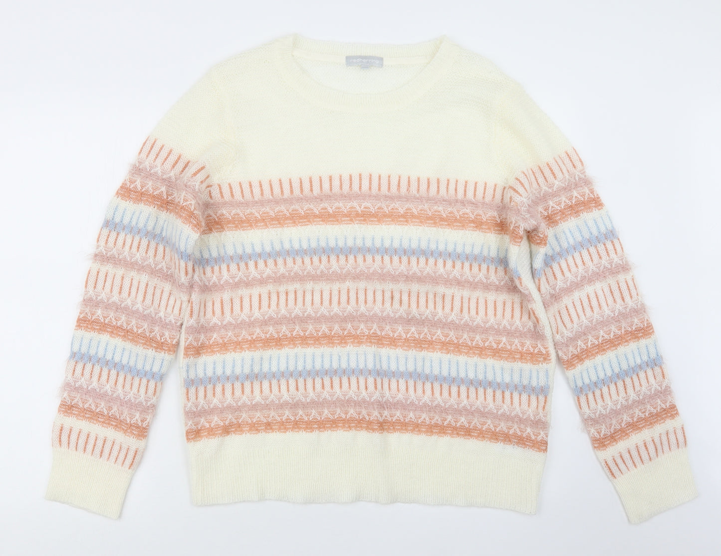 Red Herring Womens Ivory  Knit Pullover Jumper Size 18