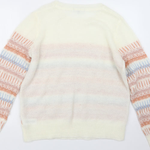 Red Herring Womens Ivory  Knit Pullover Jumper Size 18