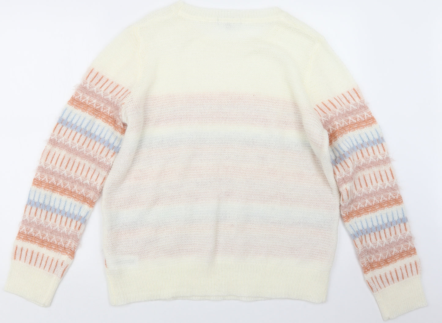 Red Herring Womens Ivory  Knit Pullover Jumper Size 18