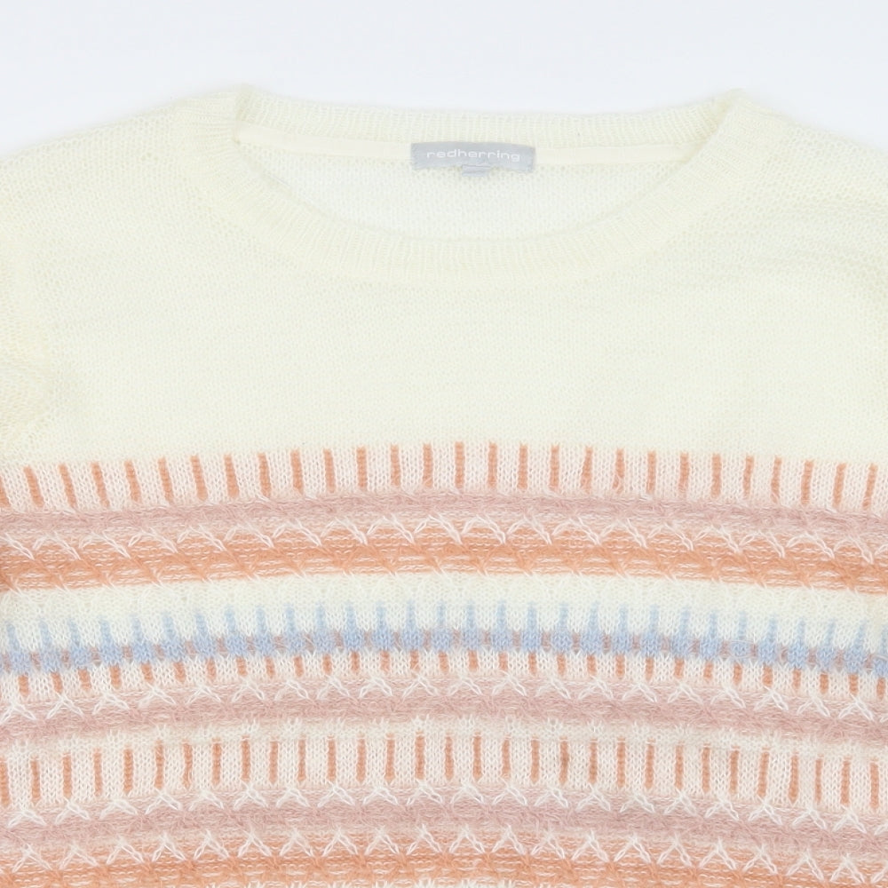 Red Herring Womens Ivory  Knit Pullover Jumper Size 18