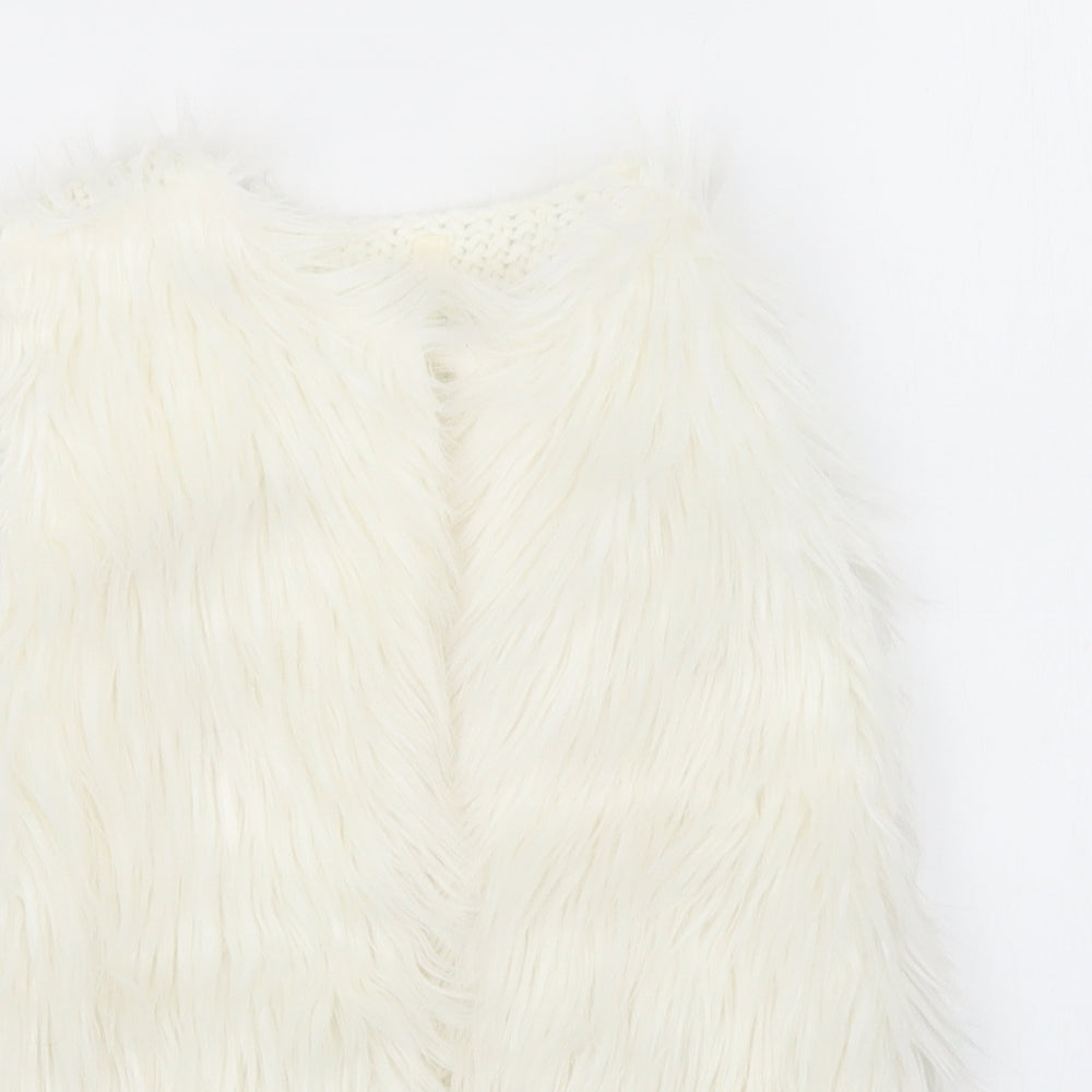 Young Dimension Girls White   Jacket  Size 6-7 Years