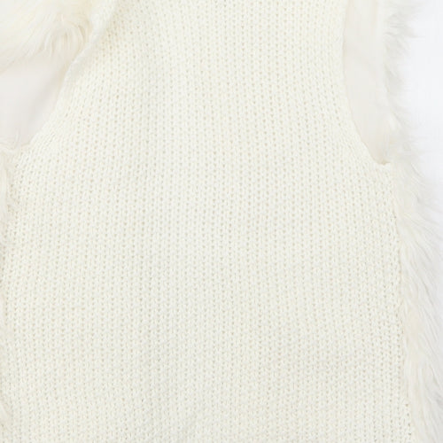 Young Dimension Girls White   Jacket  Size 6-7 Years
