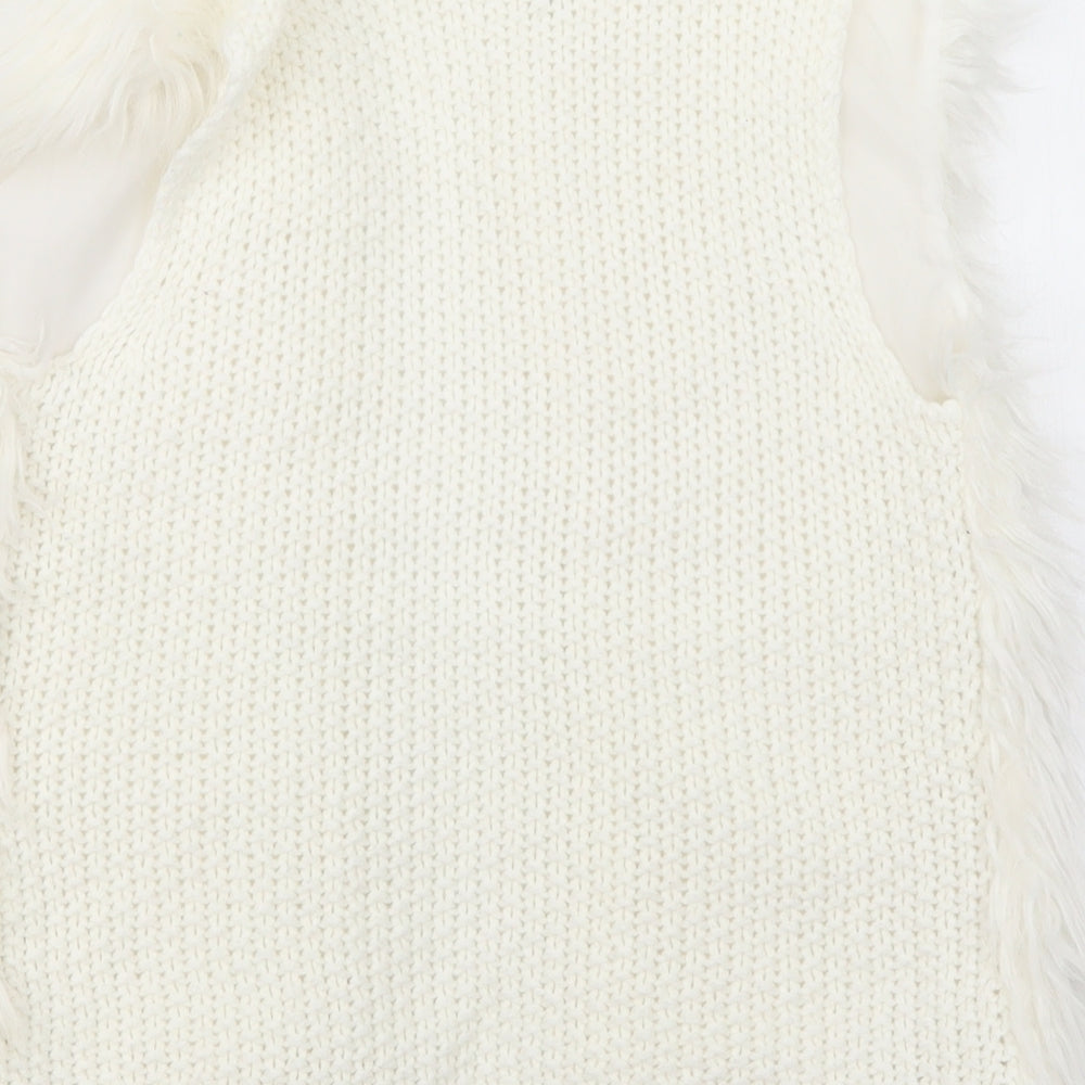 Young Dimension Girls White   Jacket  Size 6-7 Years