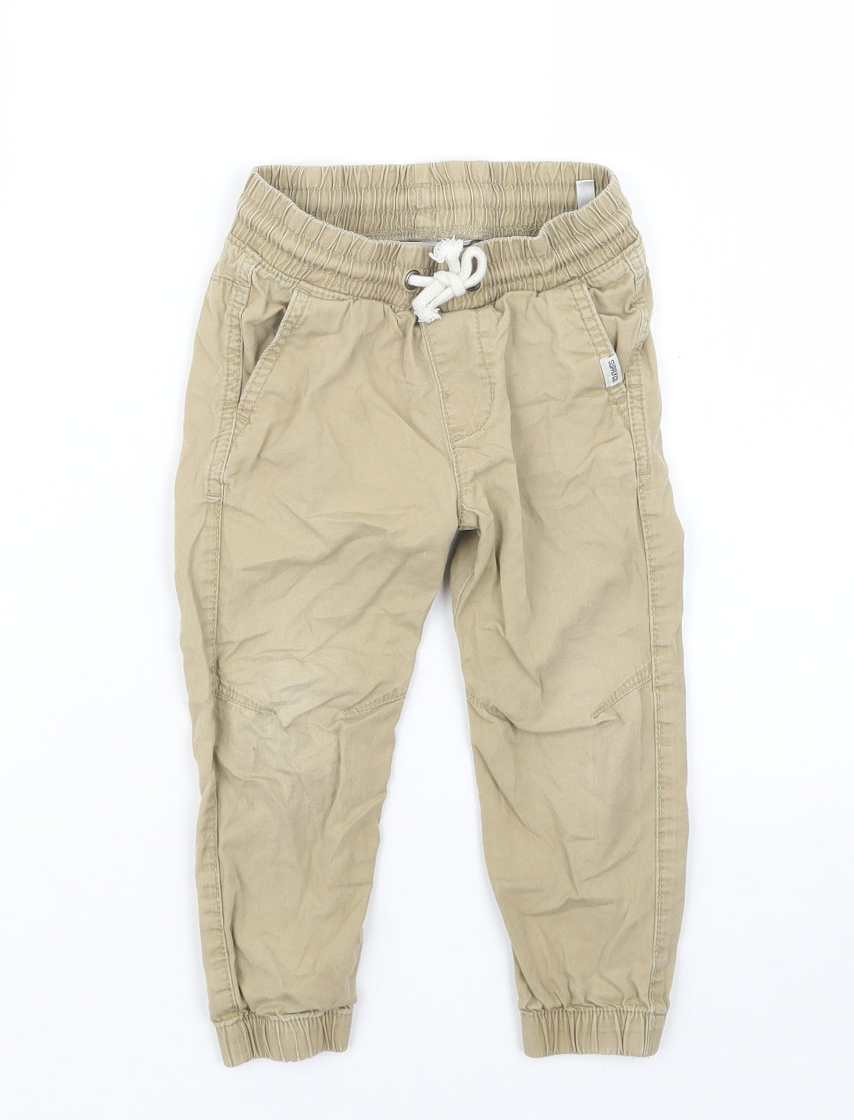 H&M Boys Beige   Cargo Trousers Size 3 Years