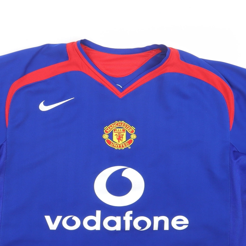 Nike Mens Blue   Basic T-Shirt Size M  - Manchester United FC
