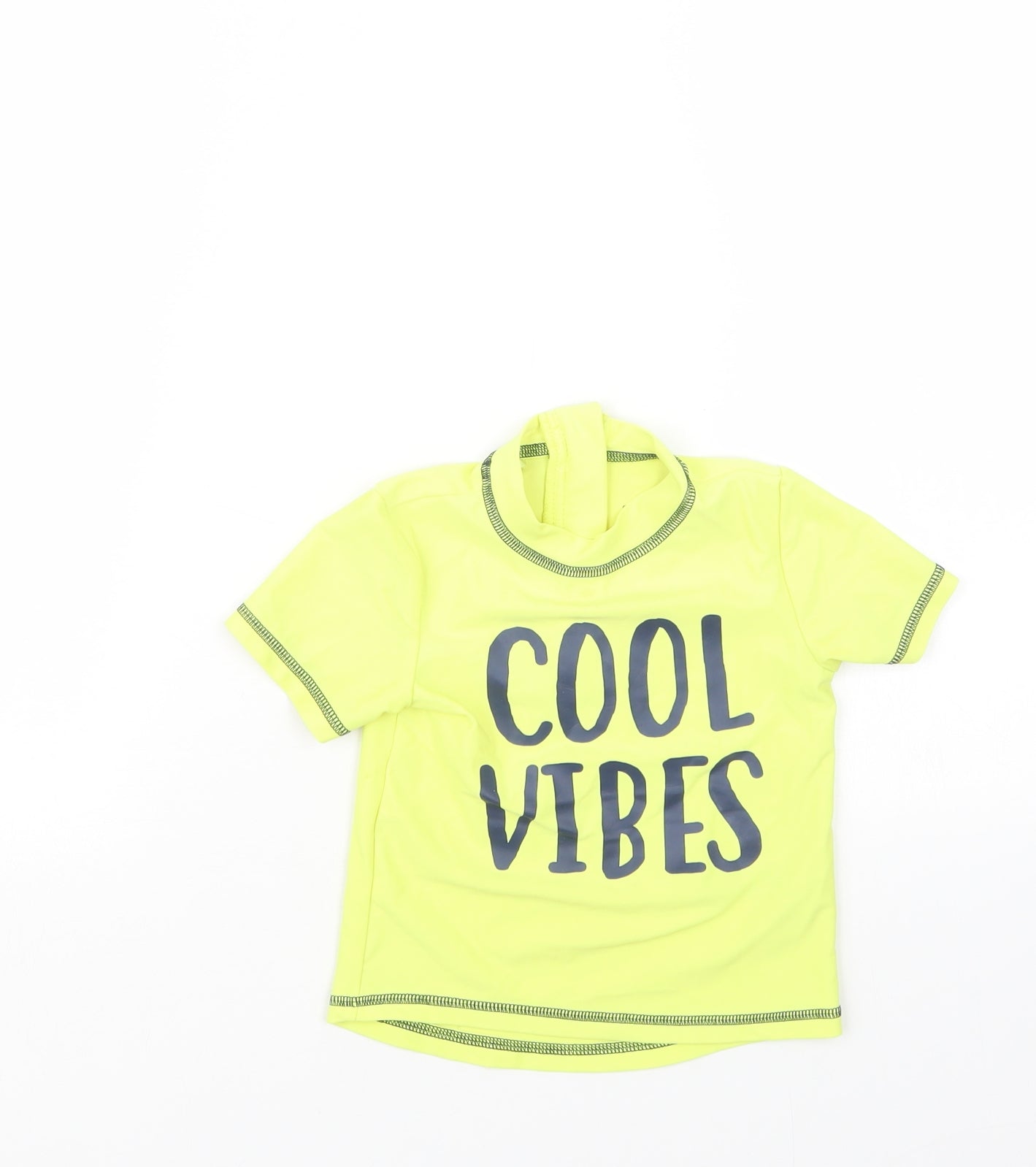 Primark Boys Yellow   Basic T-Shirt Size 18-24 Months  - Swimming
