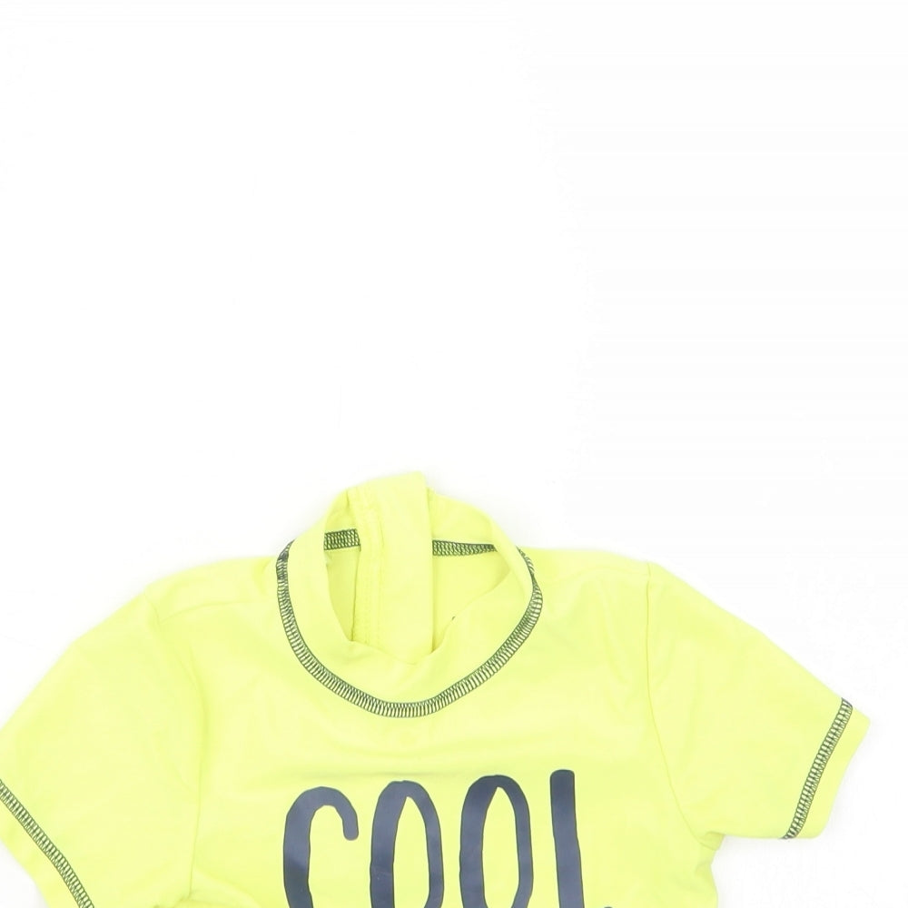 Primark Boys Yellow   Basic T-Shirt Size 18-24 Months  - Swimming