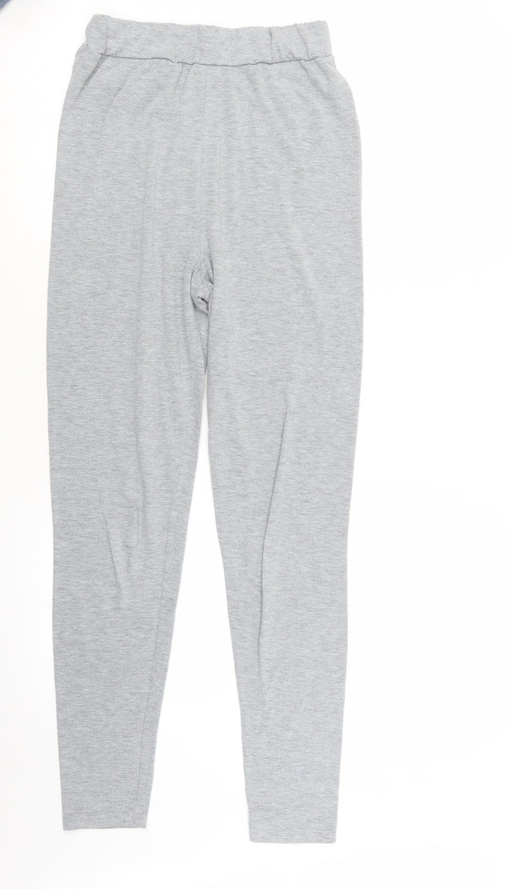Boohoo Womens Grey   Trousers  Size 10 L27 in
