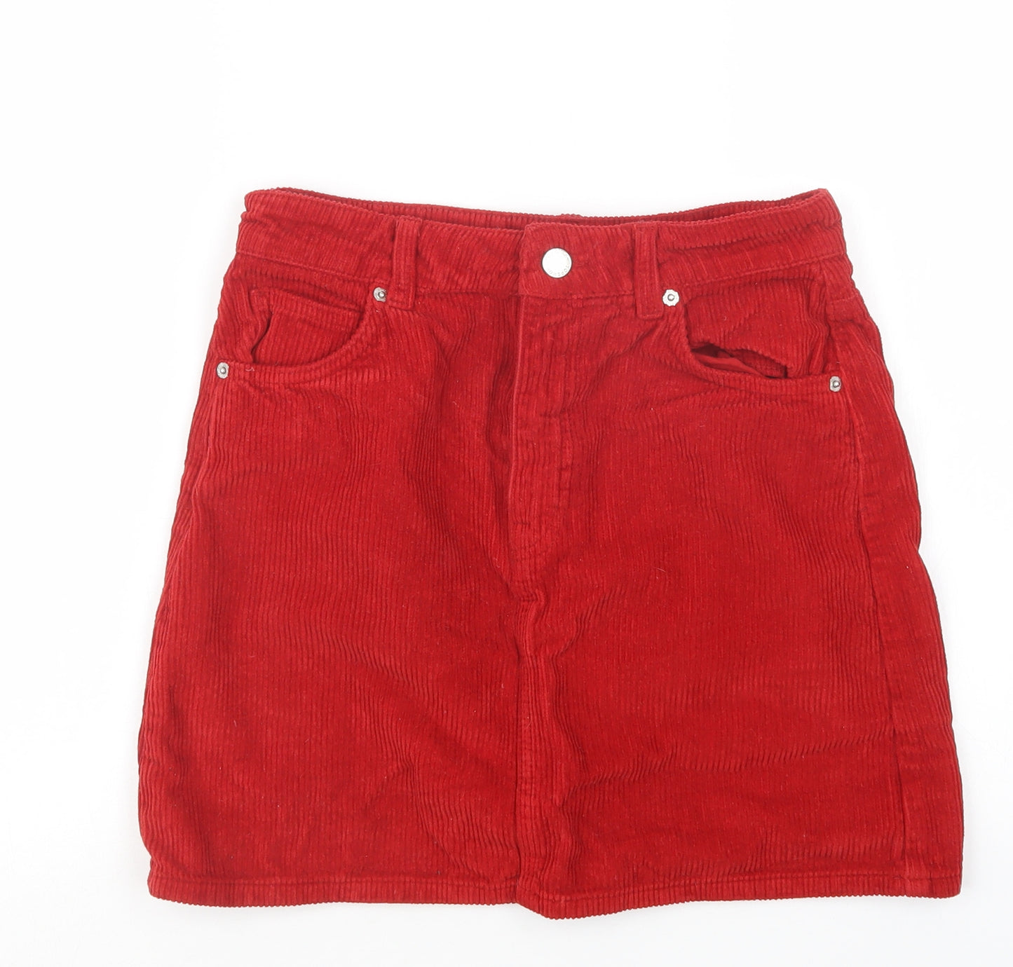 Topshop Womens Red   Straight & Pencil Skirt Size 8