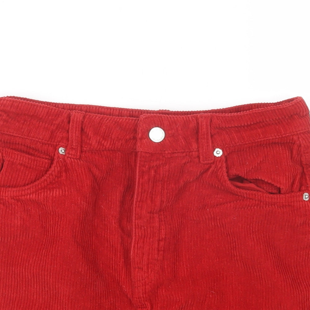 Topshop Womens Red   Straight & Pencil Skirt Size 8