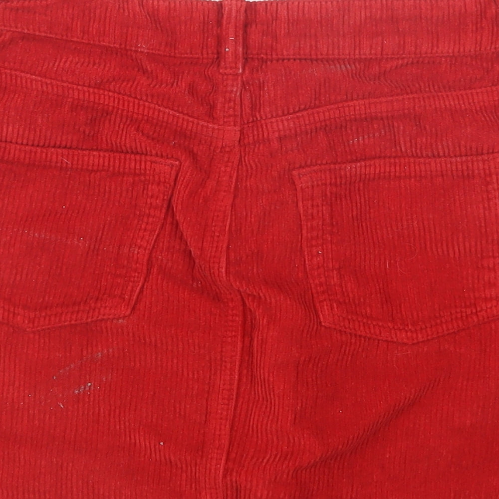 Topshop Womens Red   Straight & Pencil Skirt Size 8