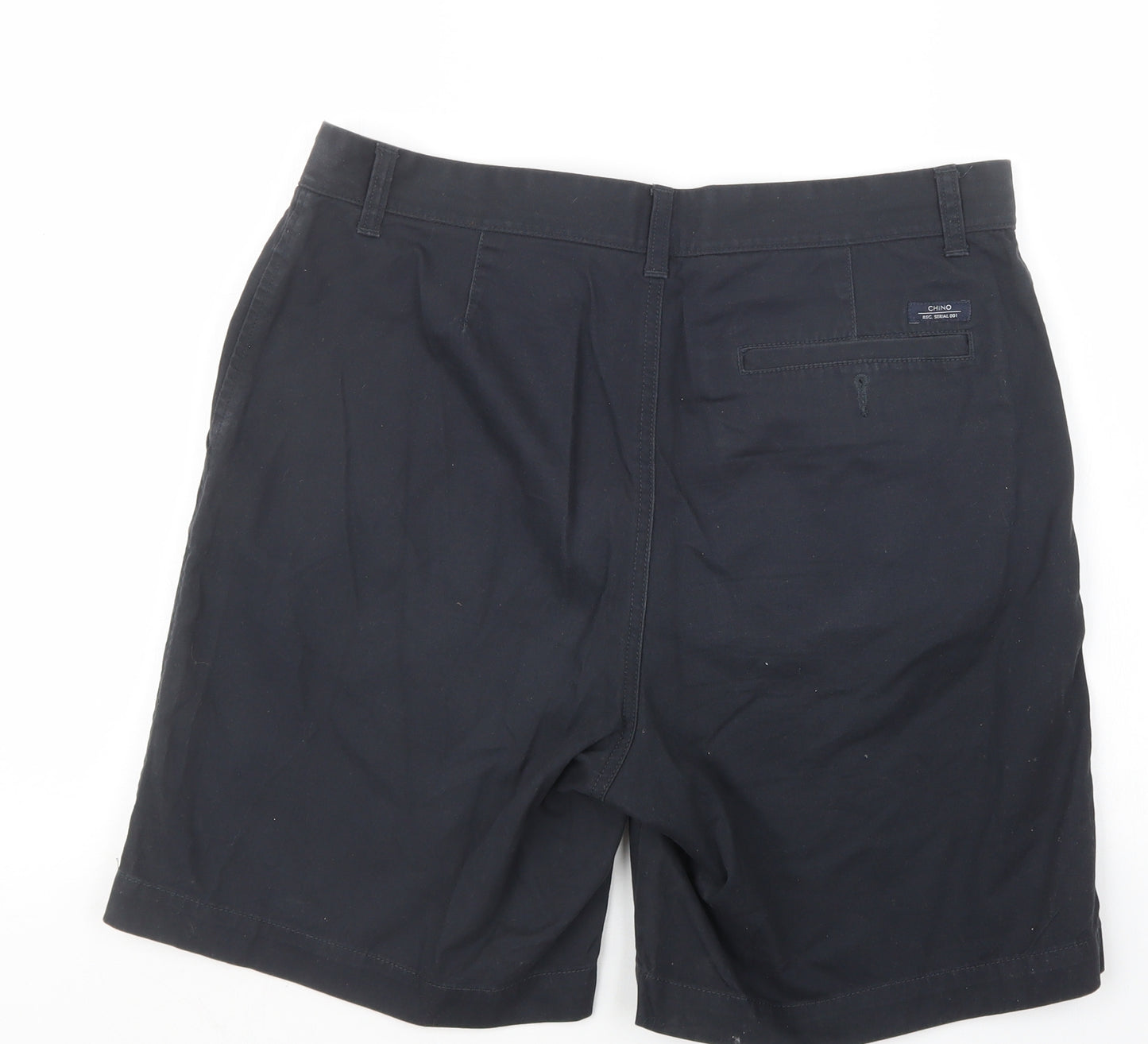 Marks and Spencer Mens Blue   Chino Shorts Size 34 in