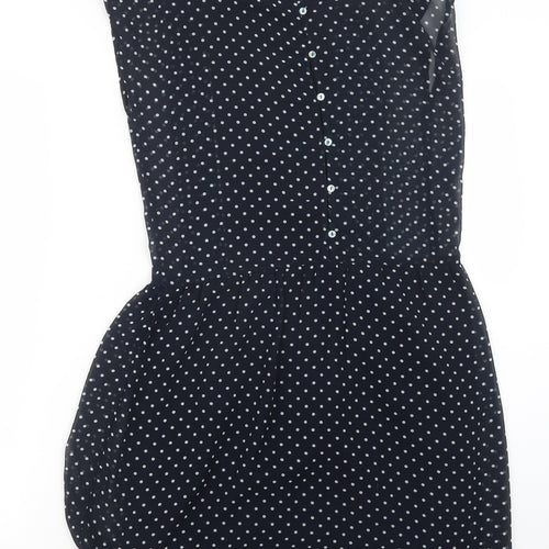 Zara Womens Blue Polka Dot  Shirt Dress  Size XS