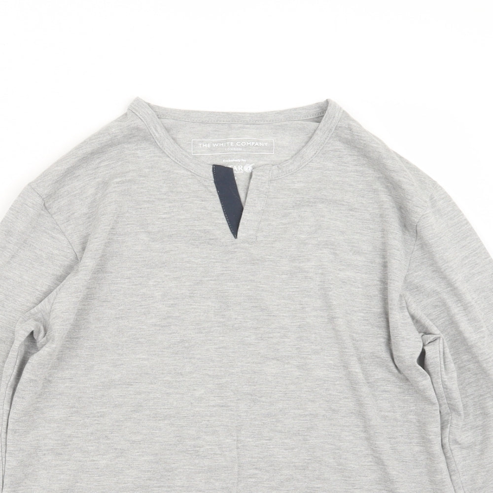 The White Company Mens Grey Geometric   Pyjama Top Size S