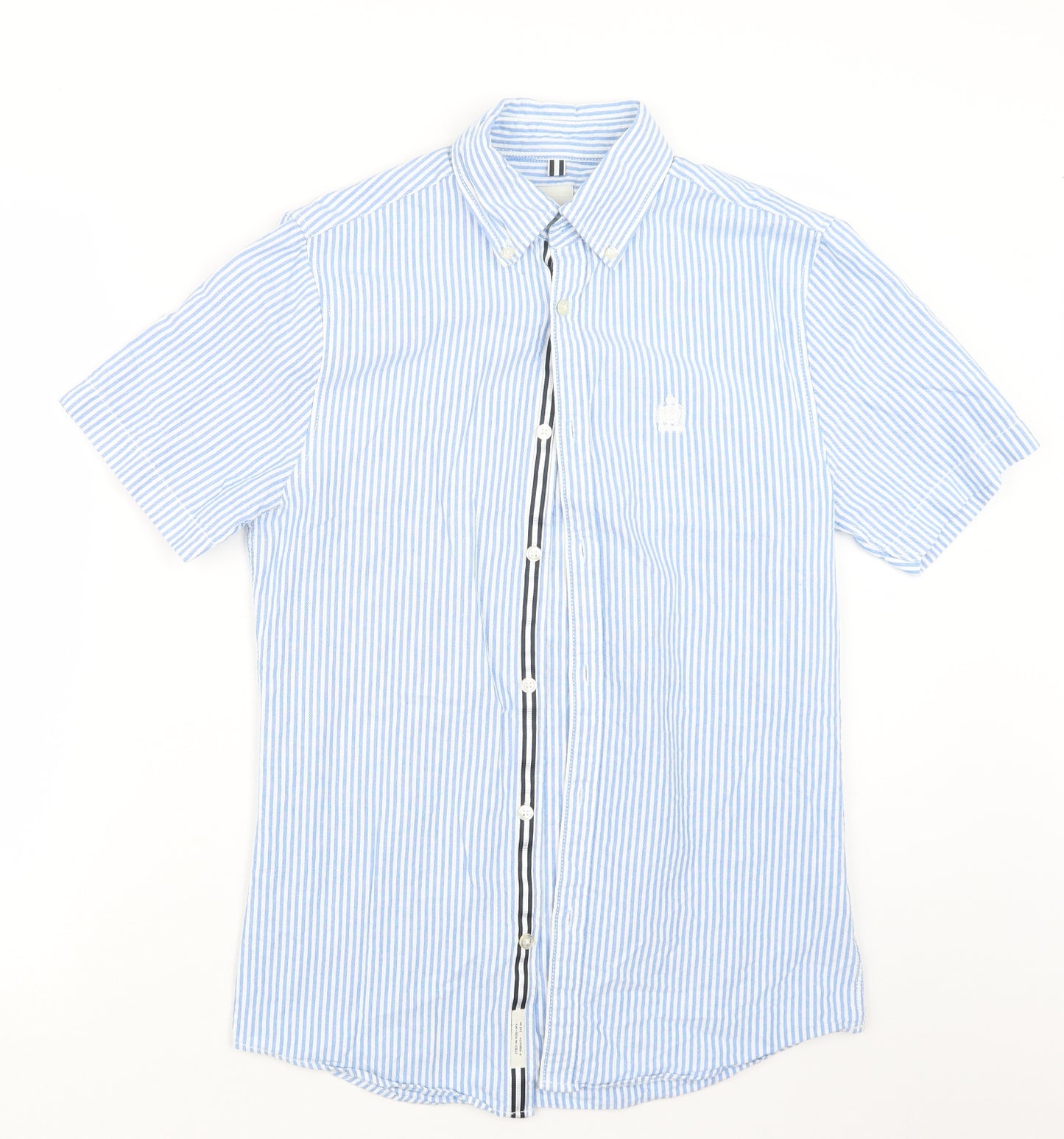 River Island Mens Blue Striped   Button-Up Size S
