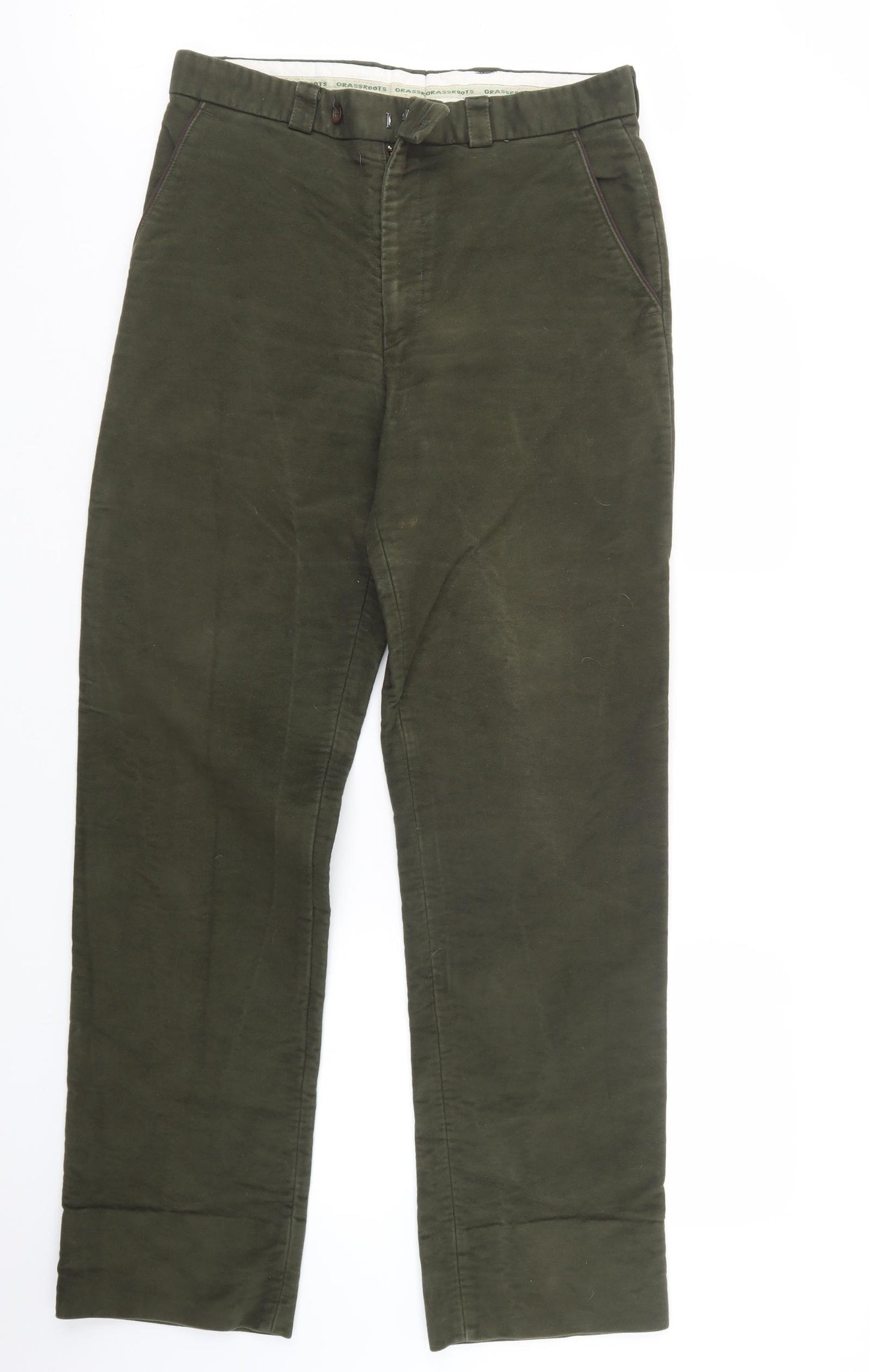 Grassroots Mens Green   Trousers  Size 33 in L31 in