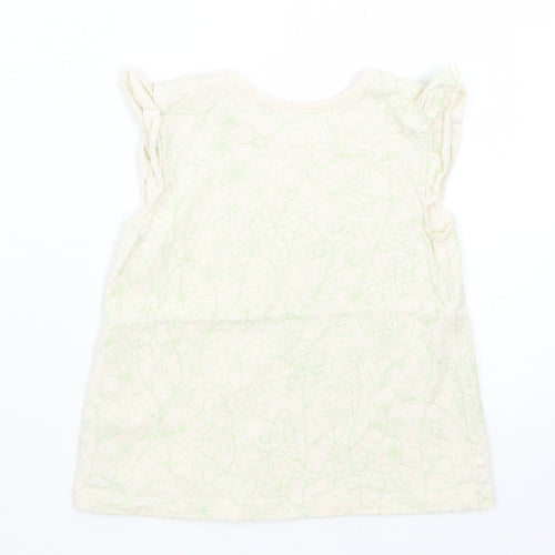 George Girls Beige Geometric  Basic T-Shirt Size 9-12 Months