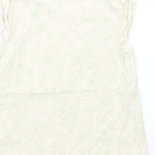 George Girls Beige Geometric  Basic T-Shirt Size 9-12 Months