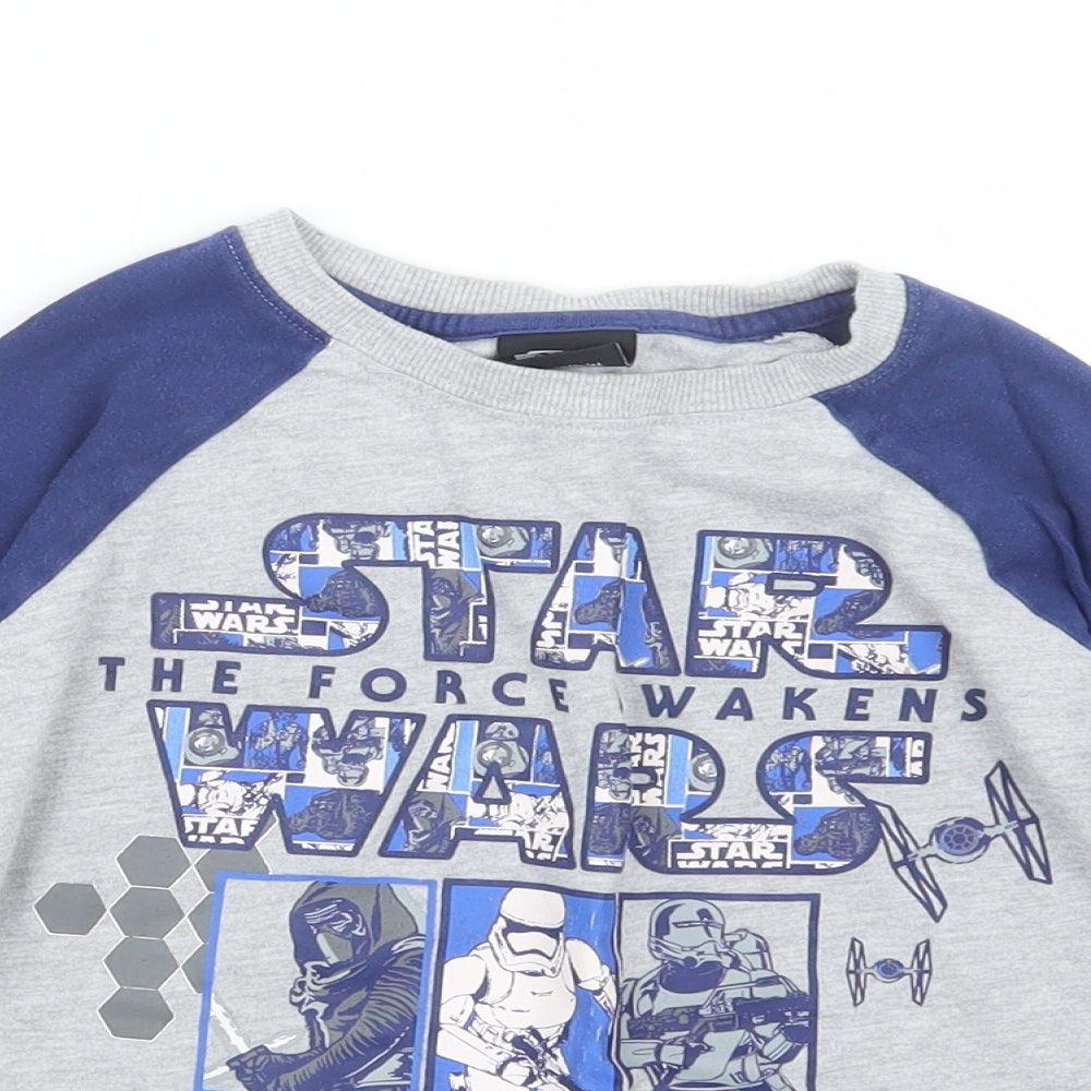 Star Wars Boys Grey Geometric   Pyjama Set Size 8 Years  - Star Wars