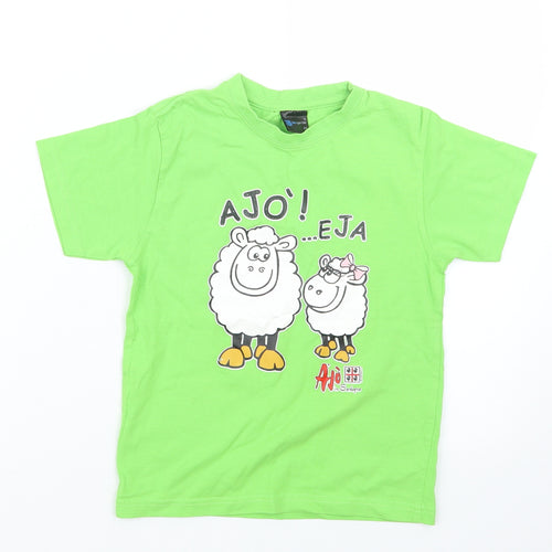 Blue garda Boys Green   Basic T-Shirt Size 5-6 Years
