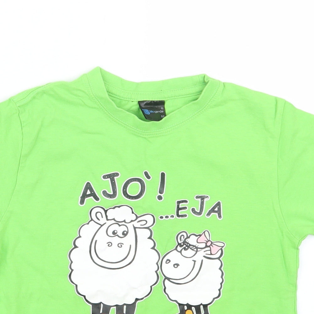 Blue garda Boys Green   Basic T-Shirt Size 5-6 Years