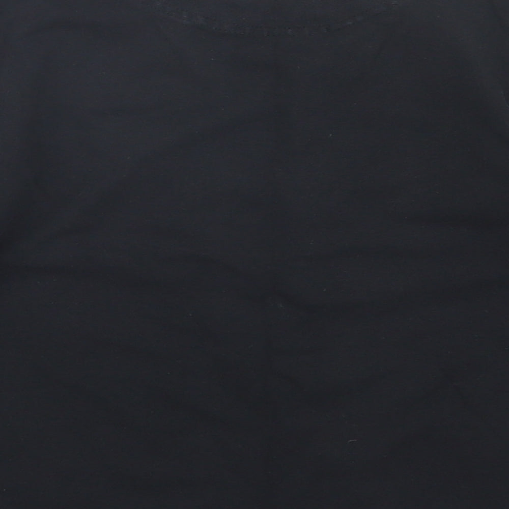 Marks and Spencer Boys Black Geometric   Pyjama Top Size 7-8 Years
