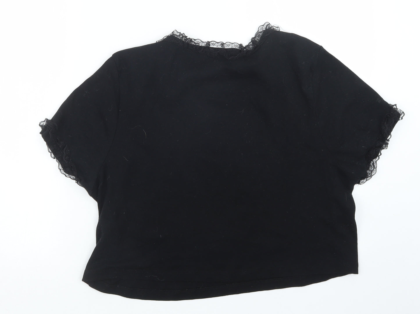 Scanri Womens Black Geometric  Top Pyjama Top Size 22  - Hello Kitty
