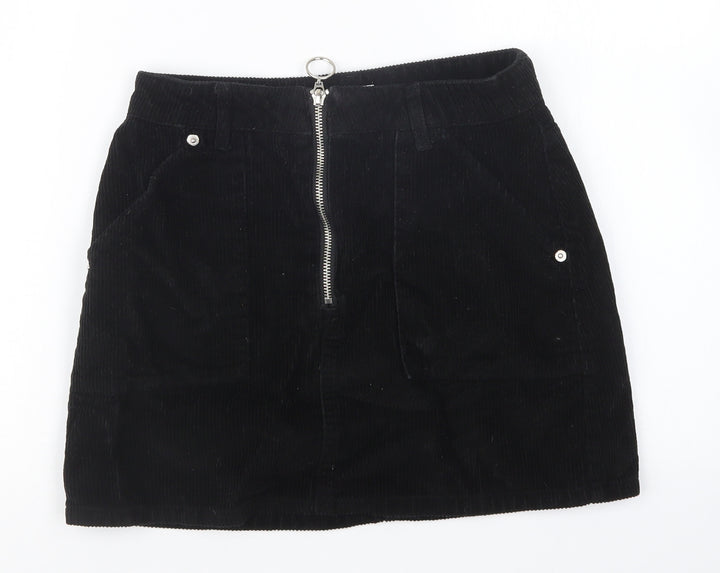 Topshop Womens Black Straight & Pencil Skirt Size 8