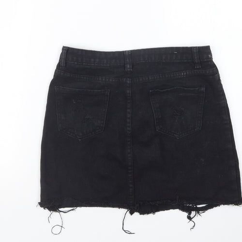 Denim Club Womens Black  Denim Straight & Pencil Skirt Size 8