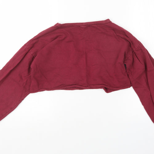 PRETTYLITTLETHING Womens Red   Pullover Jumper Size 6  - Cropped