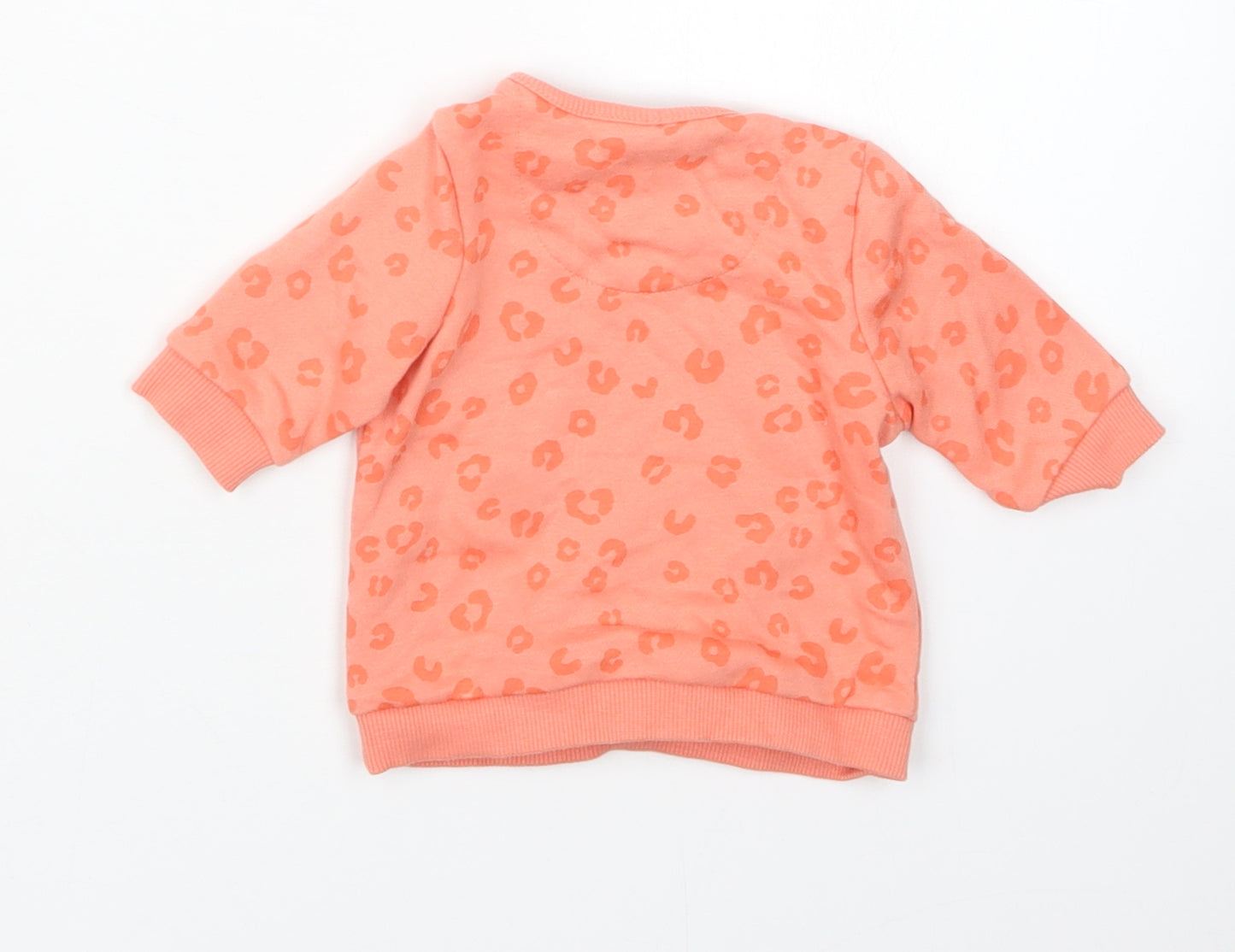 Disney Baby Girls Orange Geometric  Pullover Jumper Size 0-3 Months  - Minnie Mouse