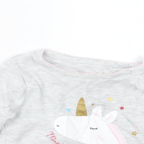 Primark Girls Grey   Basic T-Shirt Size 6-9 Months