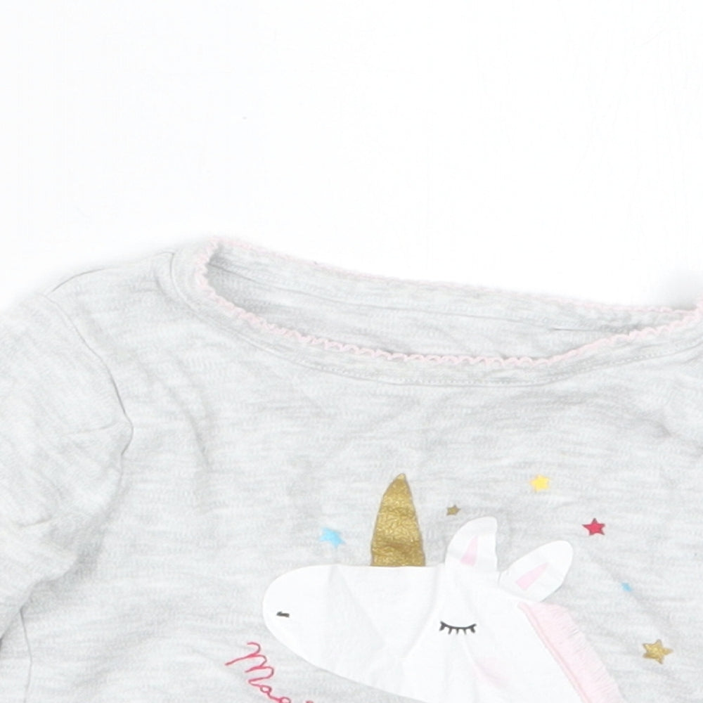 Primark Girls Grey   Basic T-Shirt Size 6-9 Months