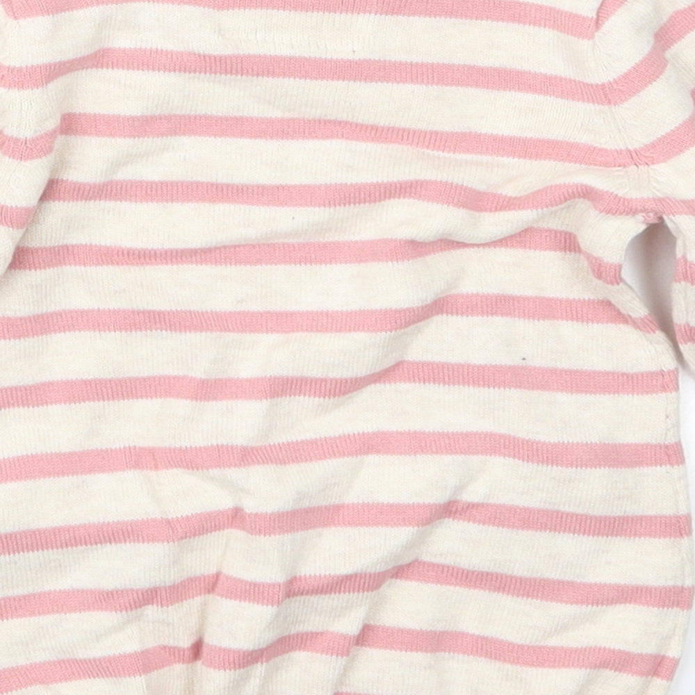 Primark Girls Pink Striped Knit Pullover Jumper Size 3-6 Months