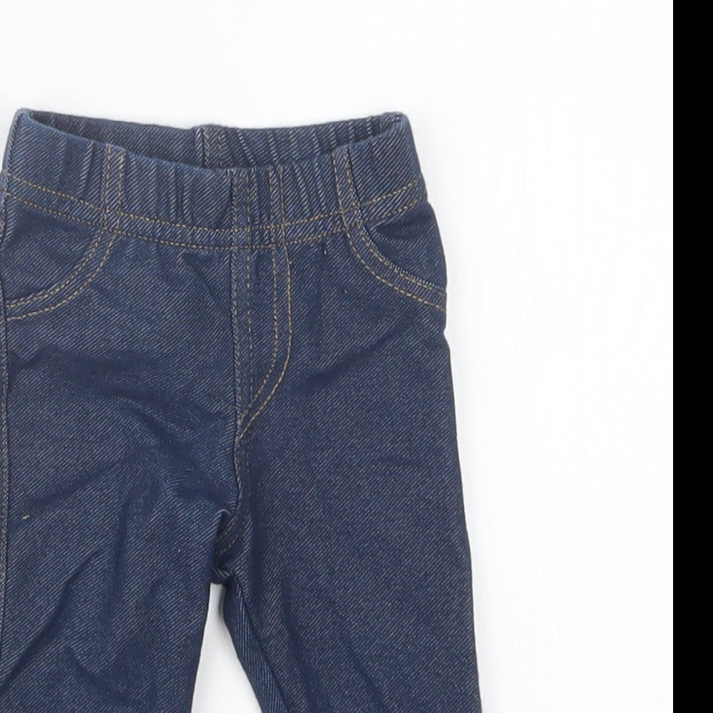 Primark Girls Blue   Capri Trousers Size 6-9 Months