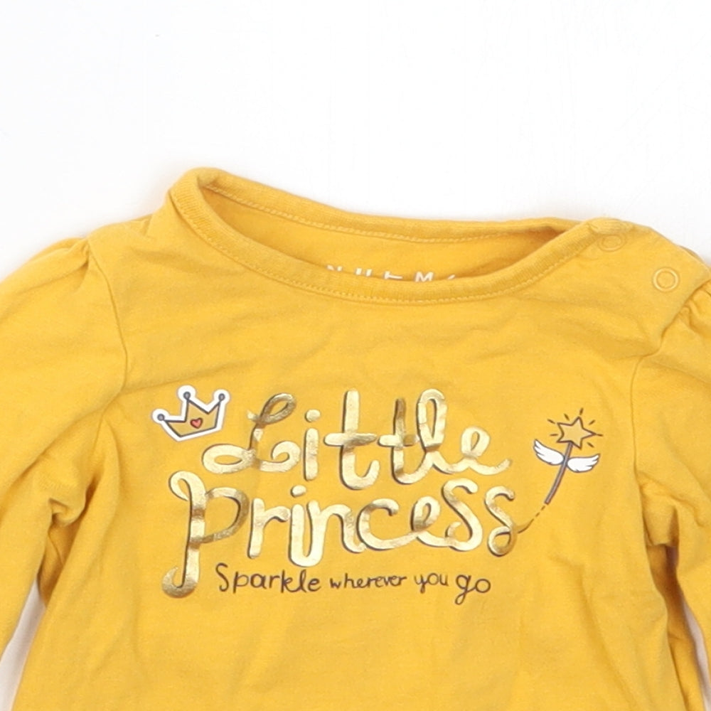 Nutmeg Girls Yellow   Basic T-Shirt Size 3-6 Months