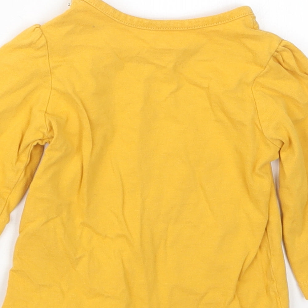 Nutmeg Girls Yellow   Basic T-Shirt Size 3-6 Months