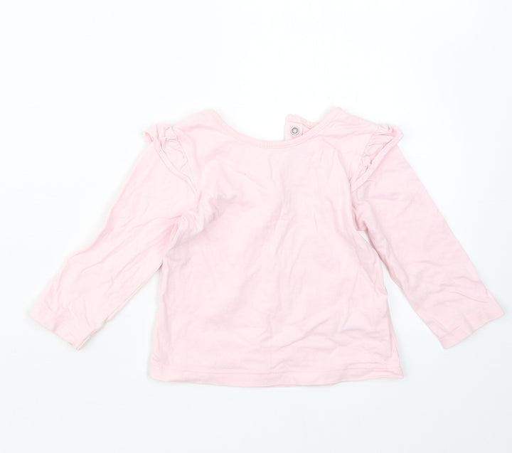 Matalan Girls Pink Basic T-Shirt Size 6-9 Months