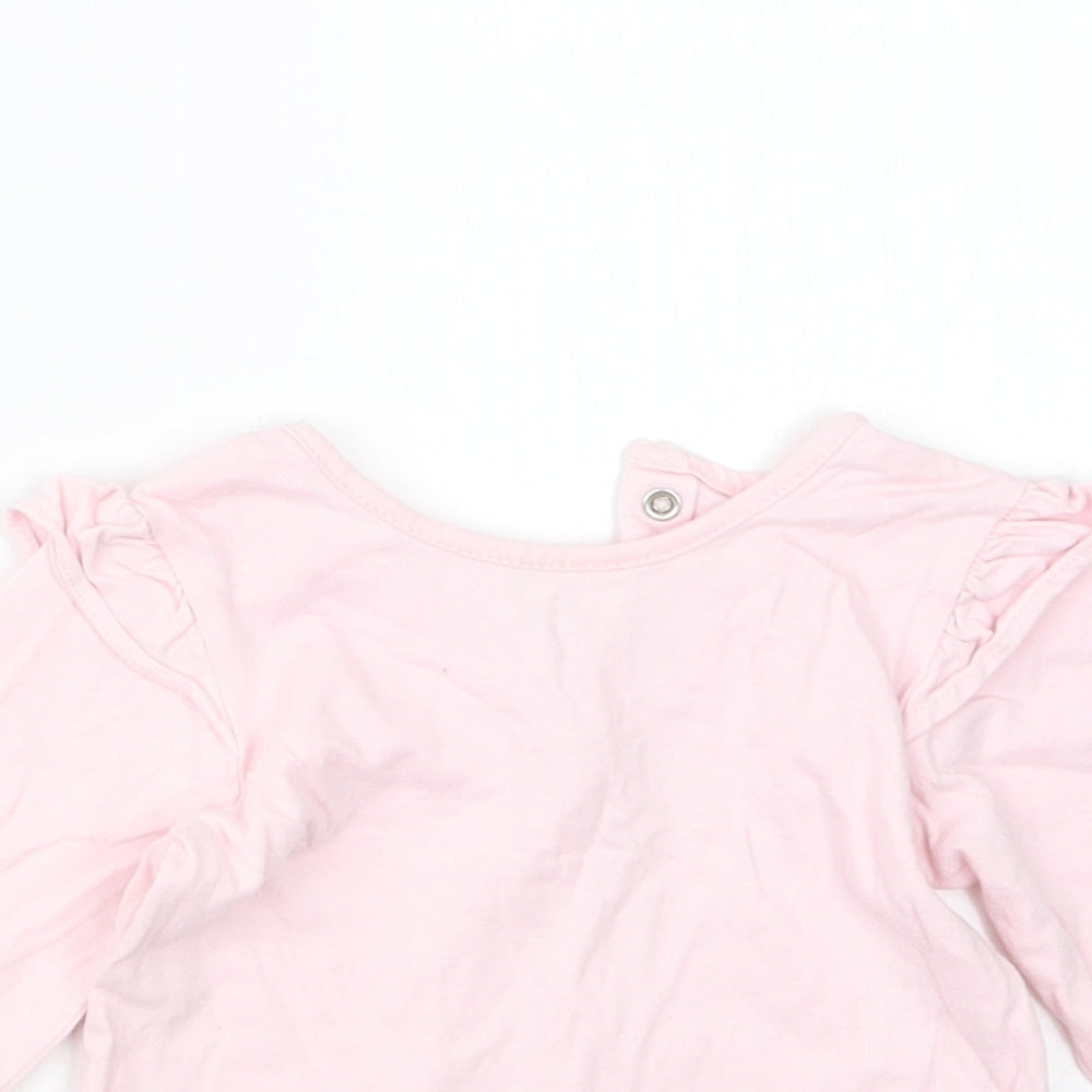 Matalan Girls Pink   Basic T-Shirt Size 6-9 Months