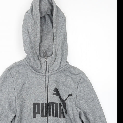 PUMA Boys Grey   Full Zip Hoodie Size 10 Years