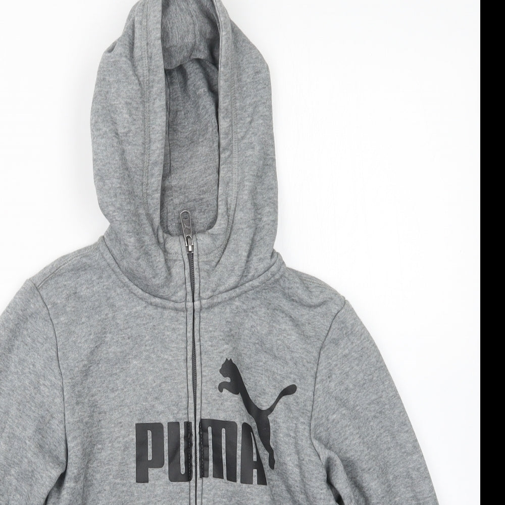 PUMA Boys Grey   Full Zip Hoodie Size 10 Years