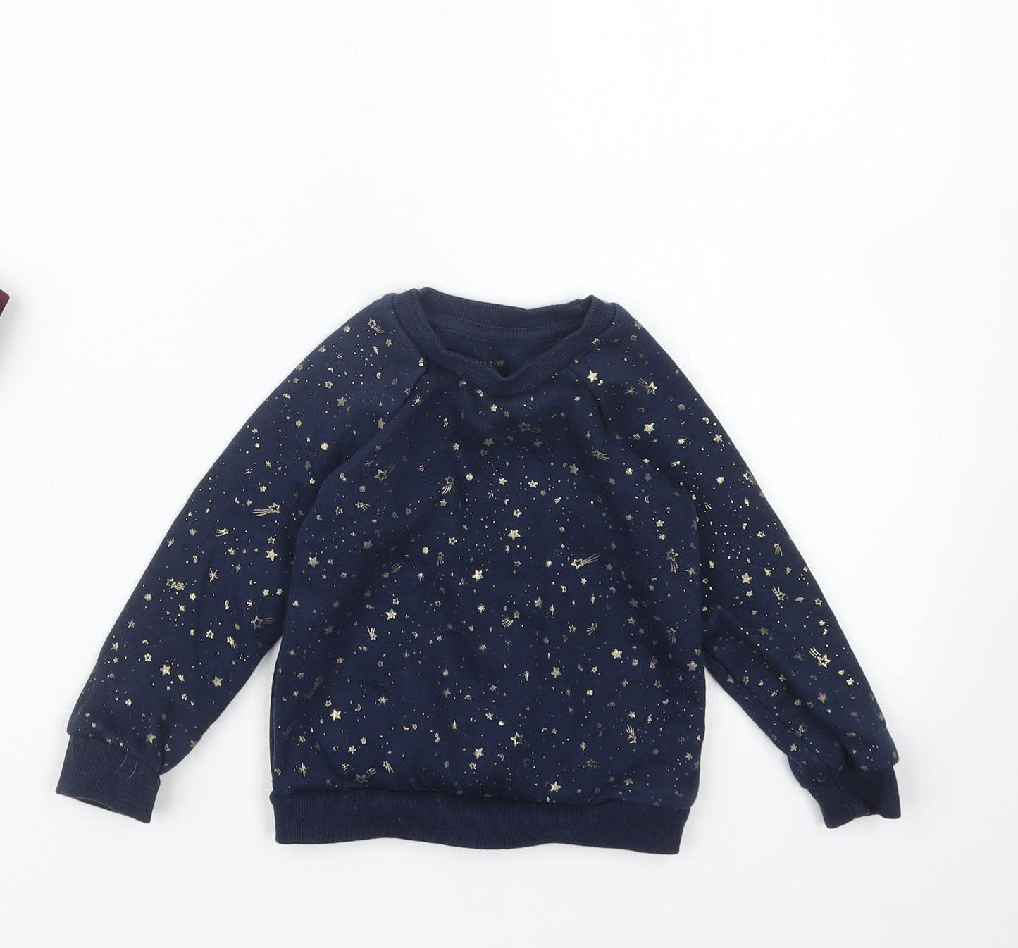 Primark Girls Blue Geometric  Pullover Jumper Size 12-18 Months